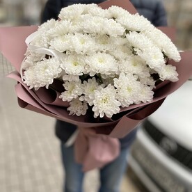 Монобукет из кустовых хризантем