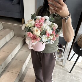 Нежная композиция с пионовидными розами
