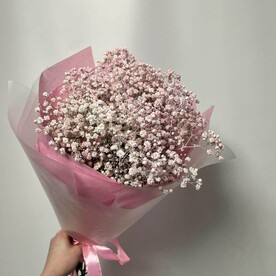 Букет из 5 веток розовой гипсофилы