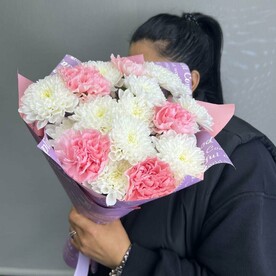Хризантема с диантусом