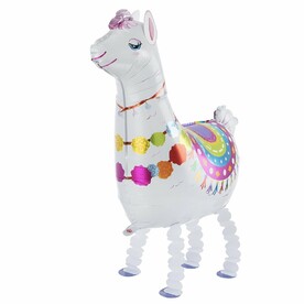 Воздушный шар 3D (31''/79 см) Ходячая Фигура, Лама Альпака, Белый,  R944W