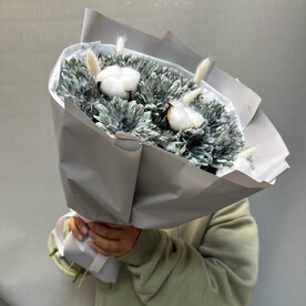 Хризантема кустовая, Хлопок, Лагурус, Тишью, Пленка