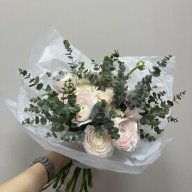 Ранункулус, Эвкалипт, Упаковка