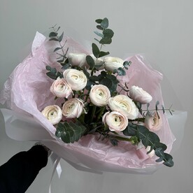Ранункулус, Эвкалипт, Упаковка