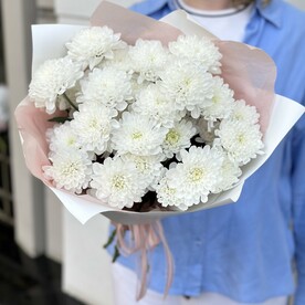 Хризантема кустовая, Авторская упаковка, Тишью