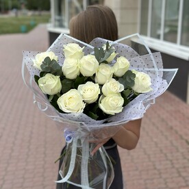 Роза, Эвкалипт, Дизайнерская упаковка