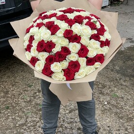 Букет из 101 розы 60 см