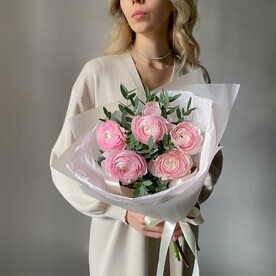Нежные ранункулюсы с эвкалиптом. Veresk 389