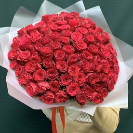 Роза красная 101 (40см)