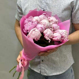 Букет из 11 розовых пионов 🥰🥰💐