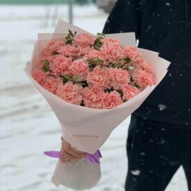 Гвоздика, Эвкалипт, Оформление, Открытка