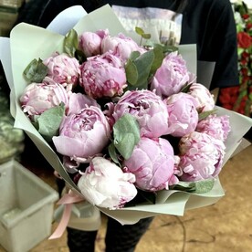 Пион, Эвкалипт, Упаковка, Открытка