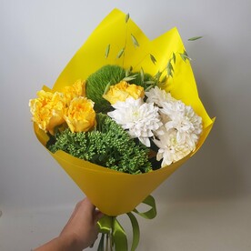 Диантус, Роза кустовая, Седум, Хризантема кустовая, Пленка