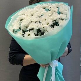 Букет из 9 хризантем ромашка