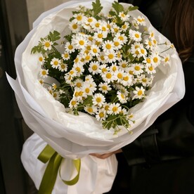 Букет из 9 кустовых ромашек