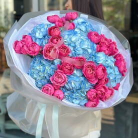 Роза мисти бабблс, Гортензия, Авторская упаковка