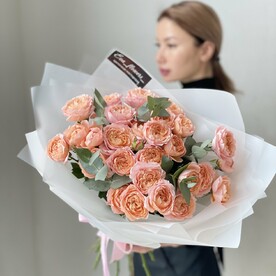 Роза кустовая, Эвкалипт, Упаковка