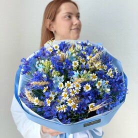Васильки колоски ромашки