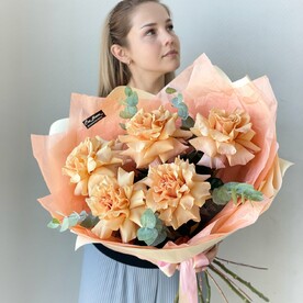 Роза Эквадор, Эвкалипт, Авторская упаковка