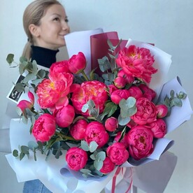 Пион, Эвкалипт, Авторская упаковка