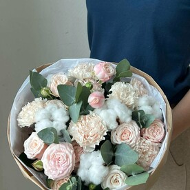 Букет с хлопком
