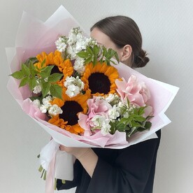 Поцелуй лета🌻 Букет с подсолнухами