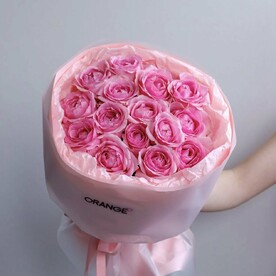 Букет из 15 розовых роз