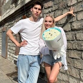 Букет из 15 белоснежных диантусов
