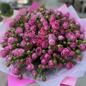 Роза пионовидная кустовая Мисти Баблс, Дизайнерская упаковка