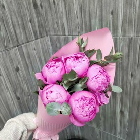 Эвкалипт бэби блу шт, Пион шт, шт, Дизайнерская упаковка шт