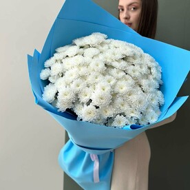 Большой букет хризантем