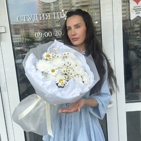 Хризантема кустовая, Матрикария, Дизайнерская упаковка