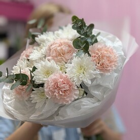Хризантема, диантус, эвкалипт