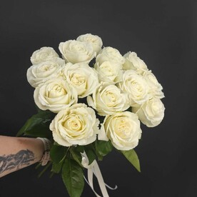 Монобукет из одноголовой пионовидной розы 15шт.