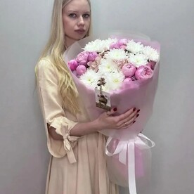 Букет с пионовидными розами «Ваше восхищение»