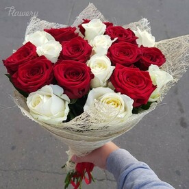 Микс розы, Упаковка сизаль