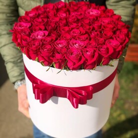 Роза, Оазис, Шляпная коробка