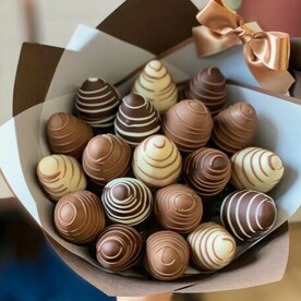 Клубника в шоколаде, Упаковочный крафт короб с крышкой