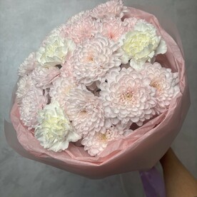 Хризантема кустовая, Диантус, Пленка матовая, Тишью