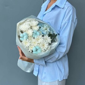 Букет "Голубой хлопок"