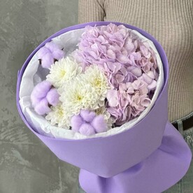 Хлопок, Гортензия, Хризантема кустовая, Фоамиран, Тишью