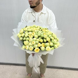 Букет из пионовидных роз ПИОНИ БАБЛС 💛