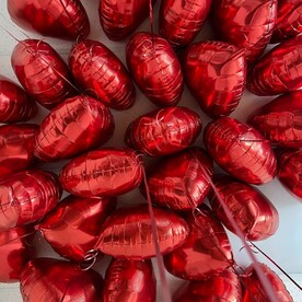 Воздушные шары Красное Сердце ♥️ в потолок, 30 шт.