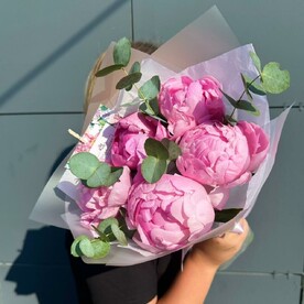 Пион, Эвкалипт, Дизайнерская упаковка