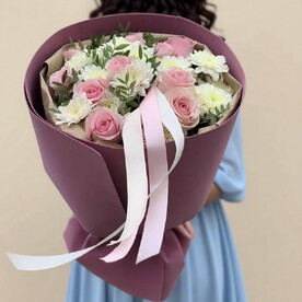 Роза, Хризантема кустовая, Зелень, Упаковка