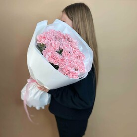 Букет из 25 розовых диантусов