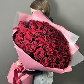 51 красная роза Эквадор