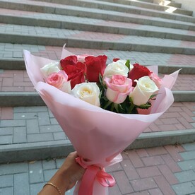 Букет из 15 роз микс