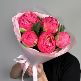 Пион корал шарм, Дизайнерская упаковка, Тишью