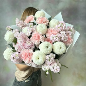 Хризантема, Маттиола, Диантус, Пленка дизайнерская